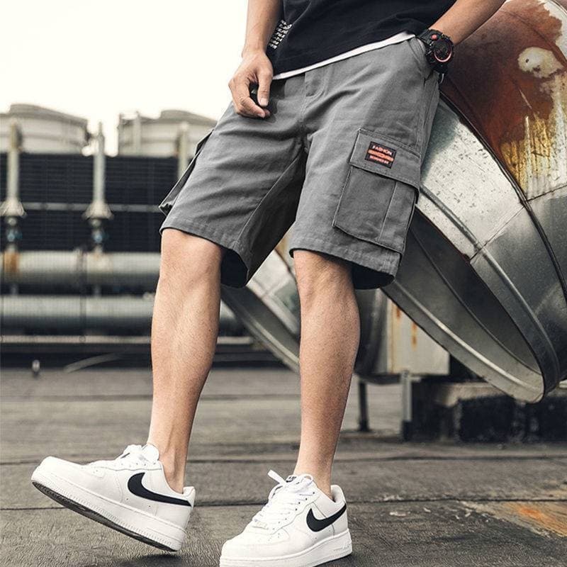Men's Summer Five-Point Shorts Breathable Trendy Plus Size Knee-Length Casual Shorts Quick-Dry Student Work Shorts for Men