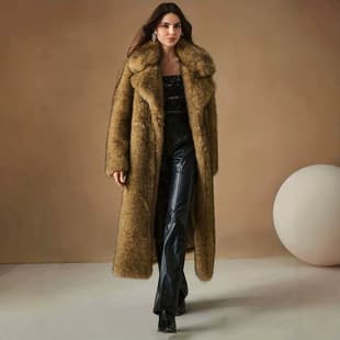 Cross-border Trade European and American Autumn/Winter New Fur Women's Long Fox Fur Coat Mink Fur Plus Size Women's Clothing