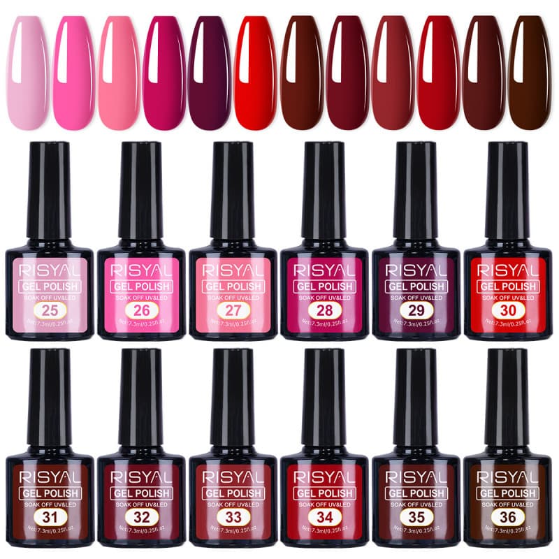Nail Art Red Gel Polish Color Gel UV Gel True Red New Nail Gel Cross-Border Supply
