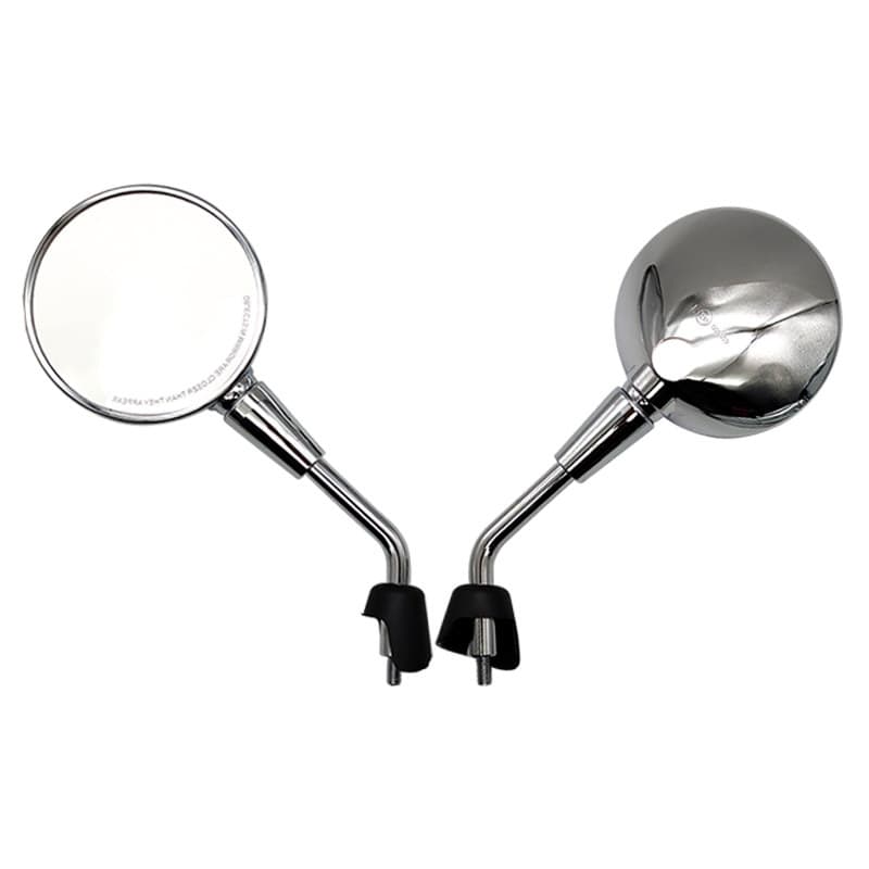 Electric vehicle rearview mirror retro round electroplated reflector 8 positive reversing mirror motorcycle high-definition universal mirror