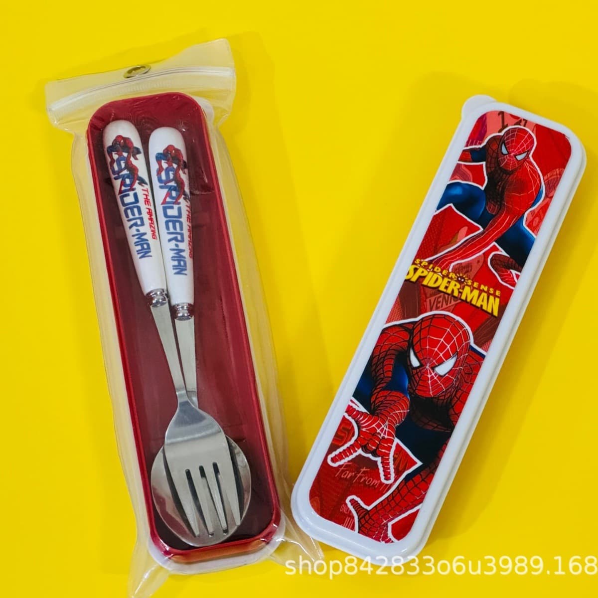 Youzhi Factory Direct Pure Ceramic Tableware OPP Bag Packaging 8836 Set Cute Sanrio Boy Spider