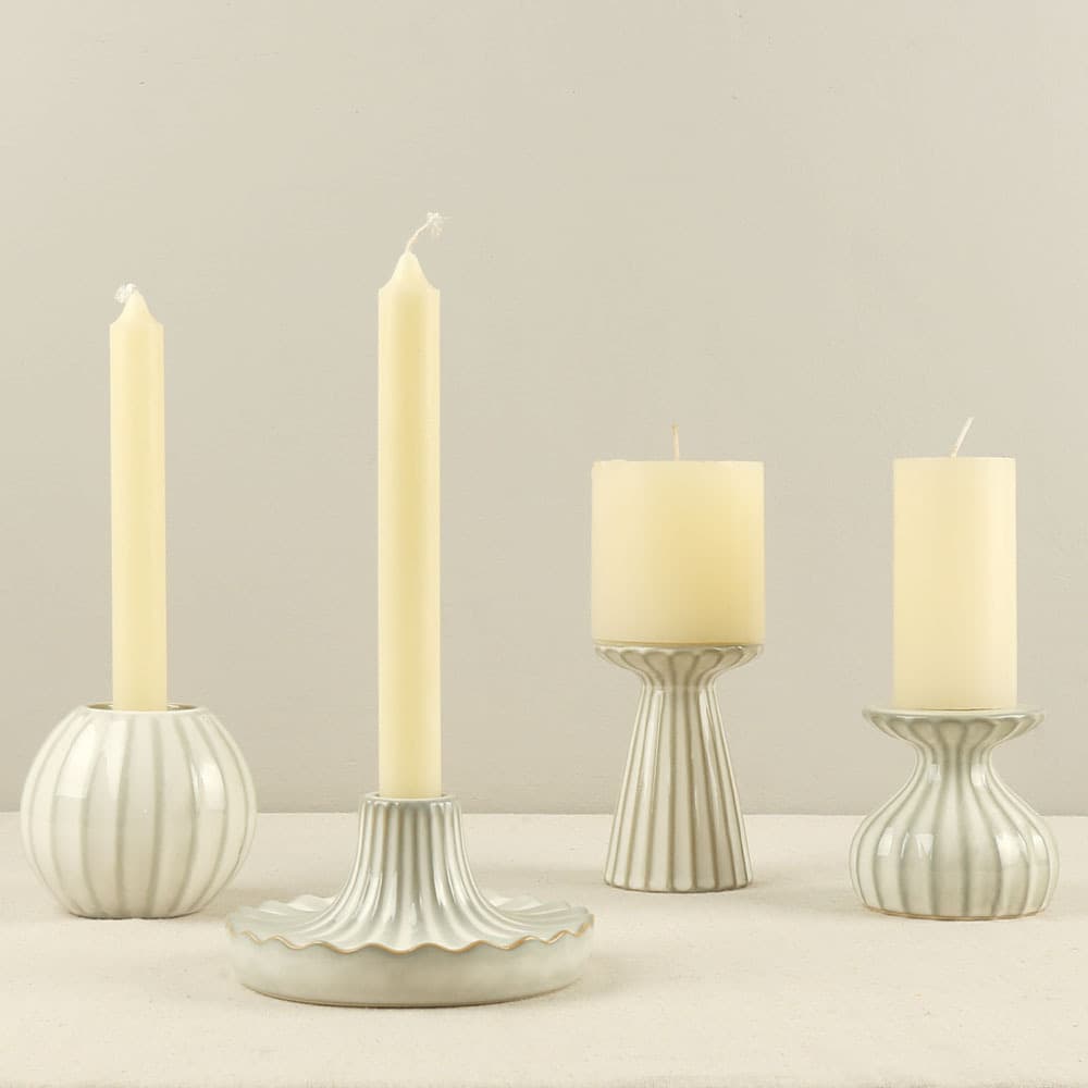 Creative Modern Minimalist Ceramic Candle Holder for Home Bedroom Wedding Holiday Romantic Table Decoration Ornament