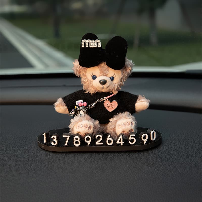 Car Parking Sign Temporary Number Plate Dashboard Decorative Ornament Creative Personalized Vehicle Moving Number Plate for Women