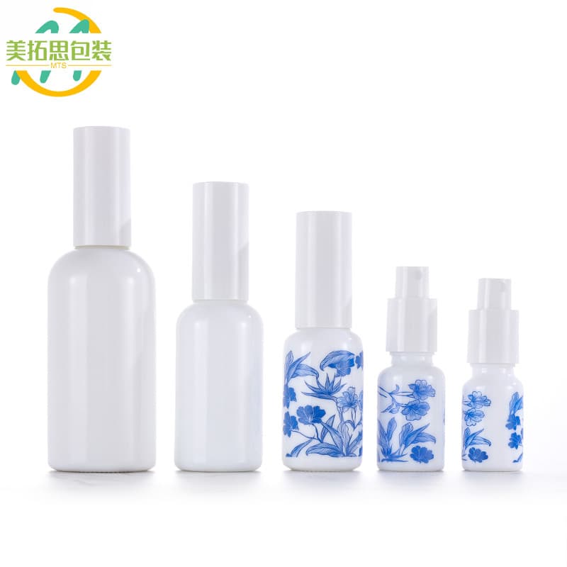 30ml white porcelain essential oil bottle 15ml printed spray bottle 10ml perfume glass bottle thick section bottle