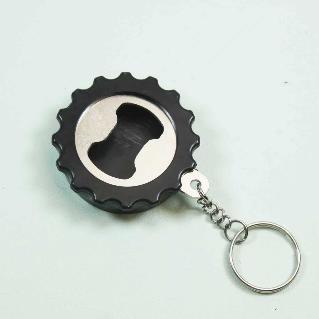 New Plastic Bottle Cap Opener Keychain, Portable Beer Opener Keychain, Creative Gift for Alcohol