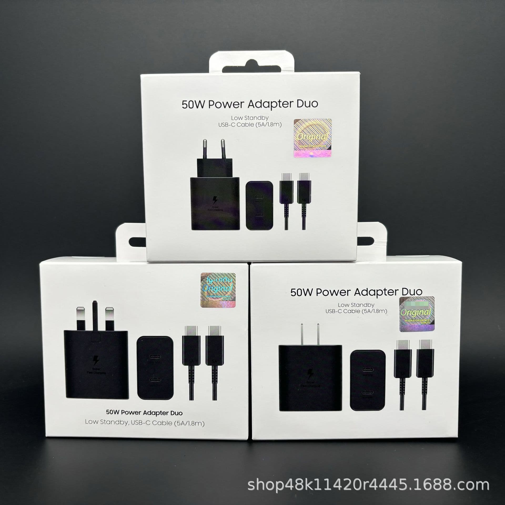 50W EU Fast Charger for Samsung S24U, T5020 Model, Type-C PD50W EU