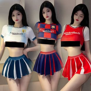 Sexy Lingerie Schoolgirl Sexy Dynamic Football Baby Two-Piece Set Cos Cheerleader Uniform Factory Wholesale