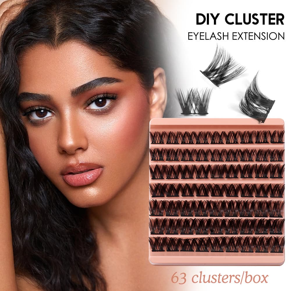 Cross-border new product 7 rows of DIY segmented false eyelashes single cluster hair long thick cross-grafted eyelashes