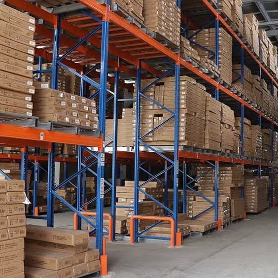 Free shipping to some areas for 10+ units. Beam-type heavy-duty warehouse shelving, multi-layer shelves with support cross beams.