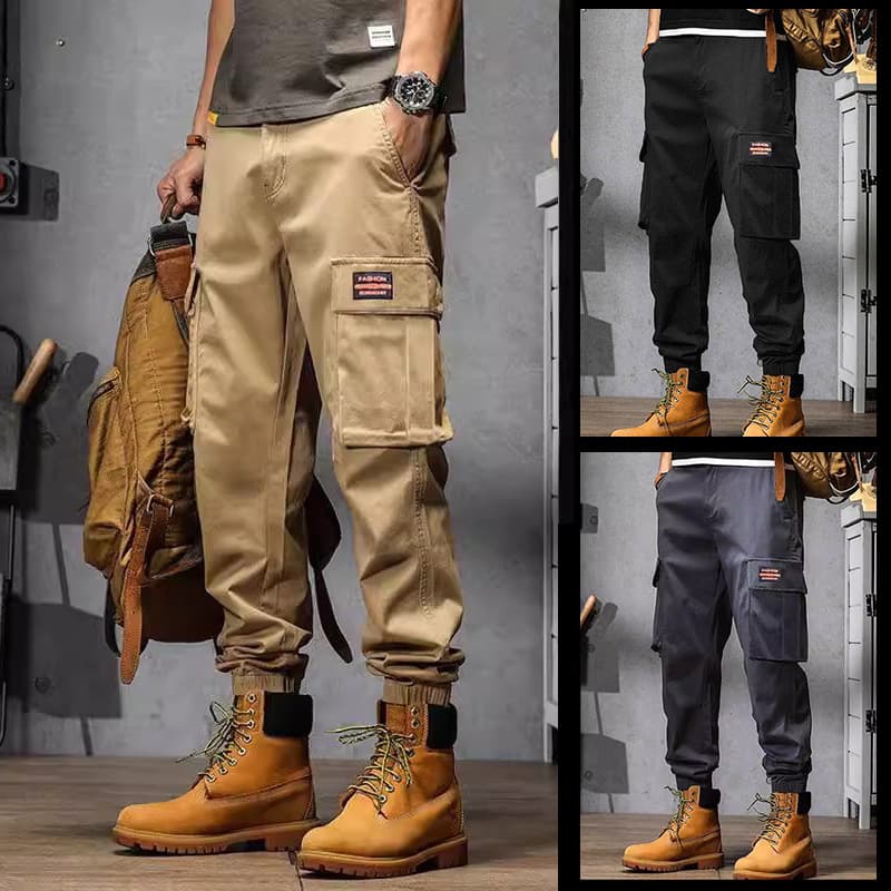 American Retro Workwear Pants for Men Summer Thin Loose Straight Casual Wide Leg Jogger Harem Pants