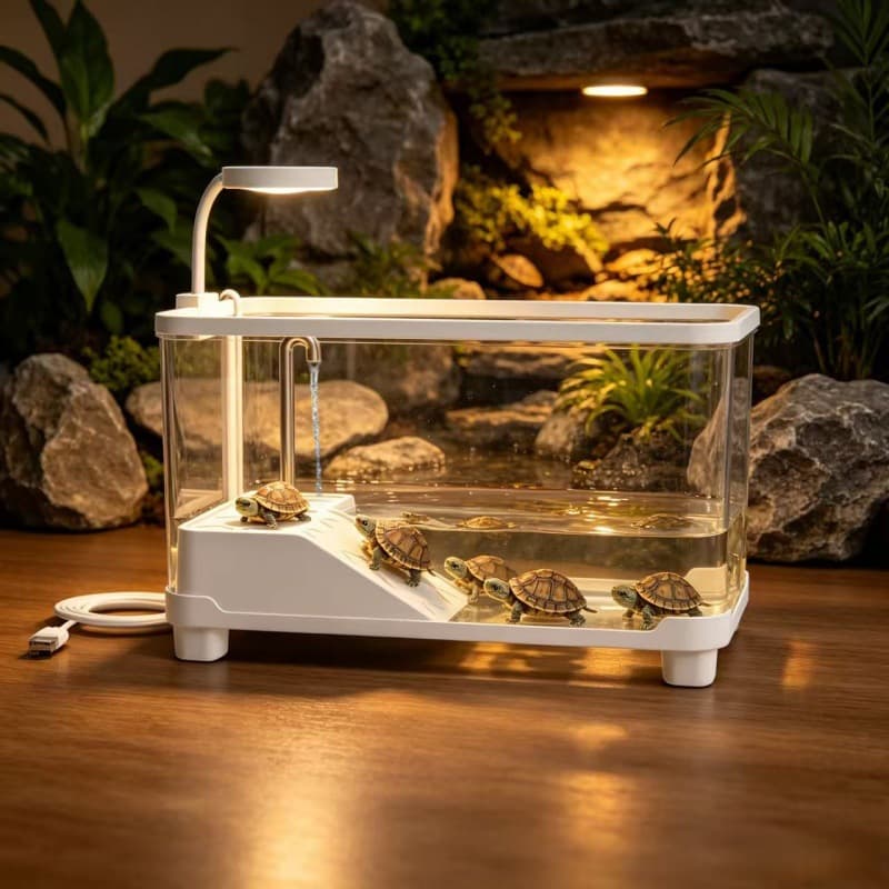 Factory direct supply for household fish tank, turtle tank, high-definition aquarium, transparent tank, living room balcony landscaping, small ecological tank