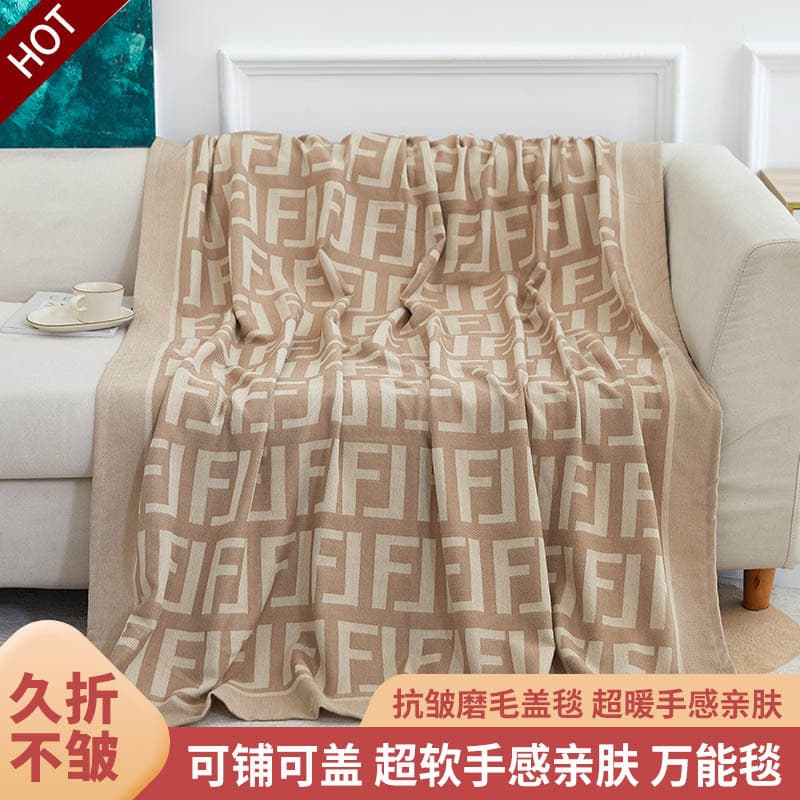 A-Grade Baby First Class Aviation Blanket Airplane Throw Letter Sofa Blanket Woven Jacquard Custom Blanket