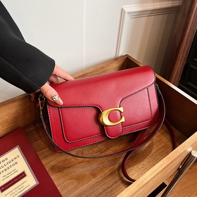 2025 Fall New Niche Bag for Women, Premium Texture, Solid Color, Minimalist, Versatile Small Square Bag, Classic Retro Shoulder Bag