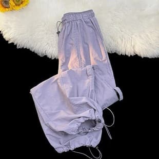 Girls Cargo Pants, Summer New Korean Style for Big and Medium Kids, Fashionable and Versatile Sports Jogger Cargo Pants