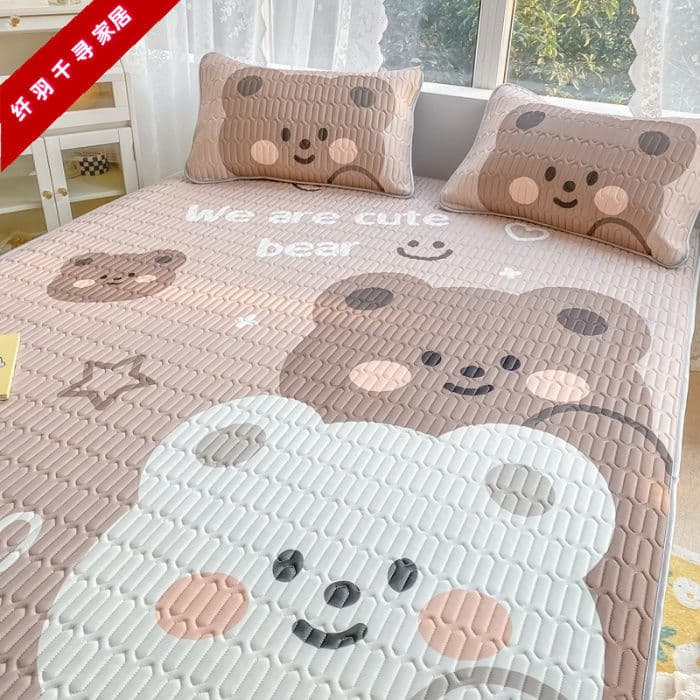 1.5m/1.8m Bed Sheet Latex Cooling Mat 3-Piece Set, 1.2m Dual-Layer Ice Silk Mat Two-Piece Set, Summer New Arrival