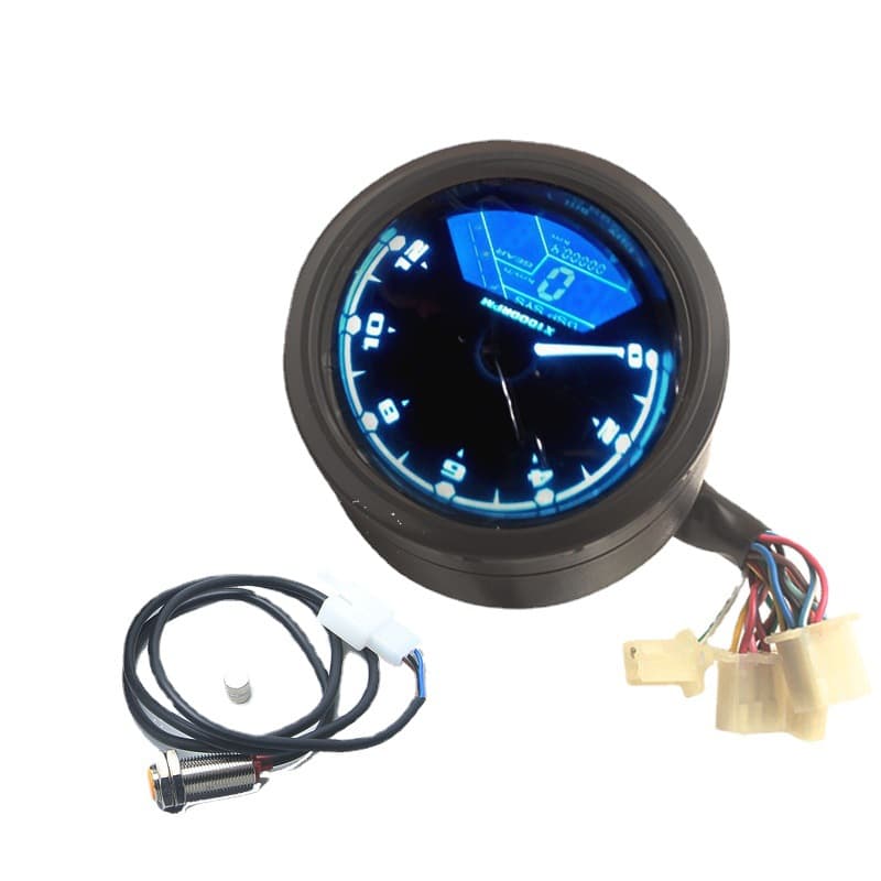 Modified Motorcycle Monkey LCD Instrument Universal Electronic Tachometer Fuel Gauge Odometer Meter LED Fuel Gauge