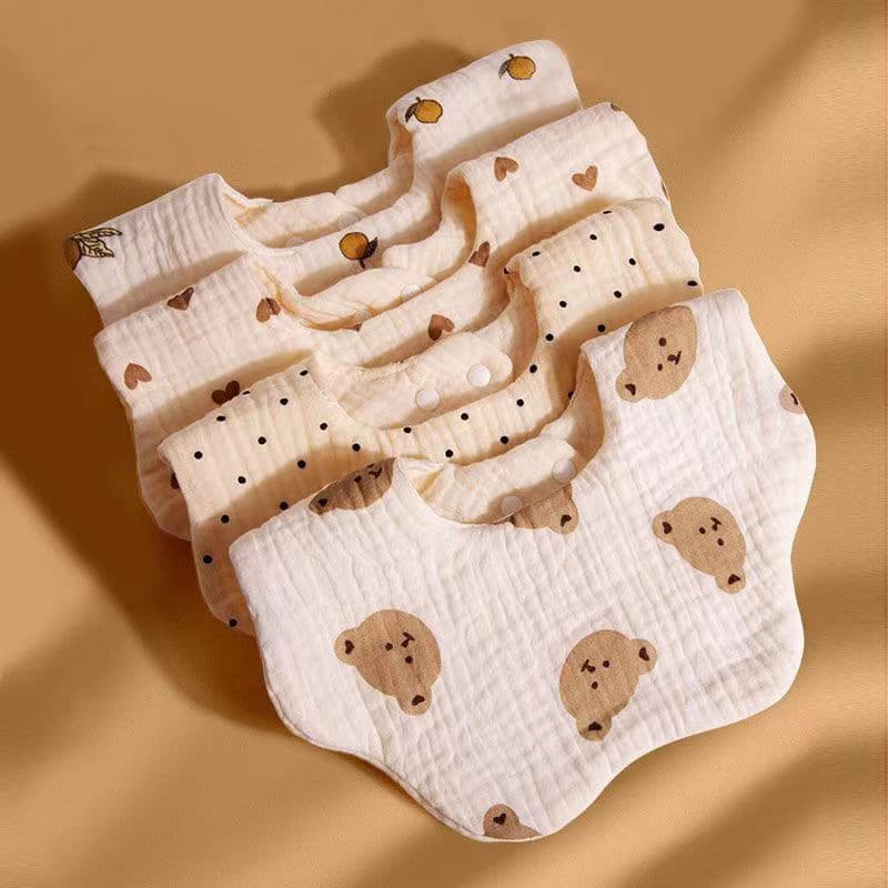 Baby Bib, Newborn Infant Drool Bib, Anti-Spit-Up Bib, Wipe Drool Bib, Autumn/Winter Class A Pure Cotton Bib