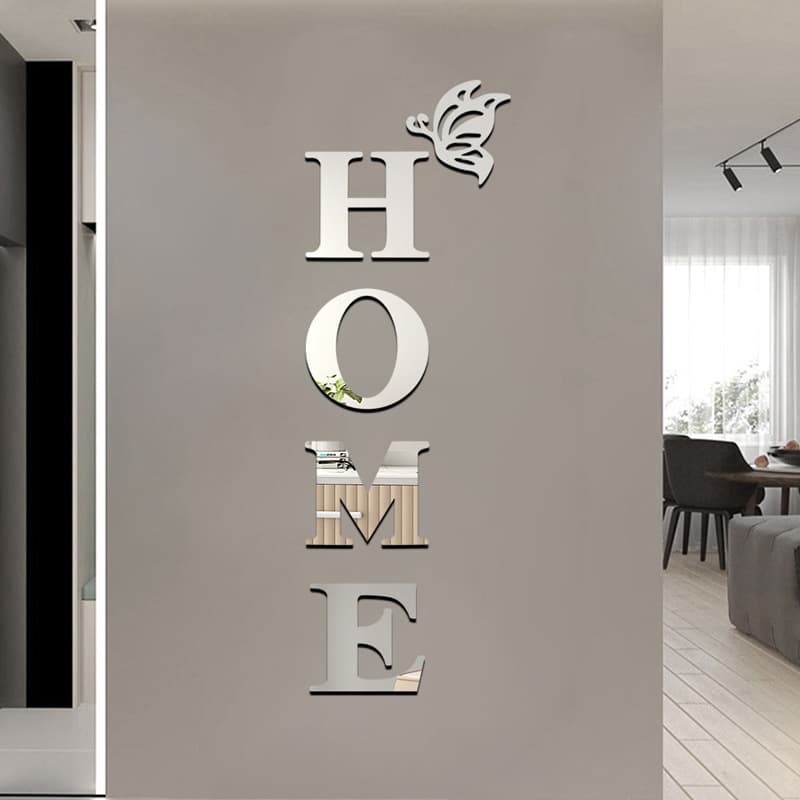 Cross-border HOME Butterfly Mirror Wall Sticker Decoration for Living Room, Bedroom, Hallway, Entryway Background Wall