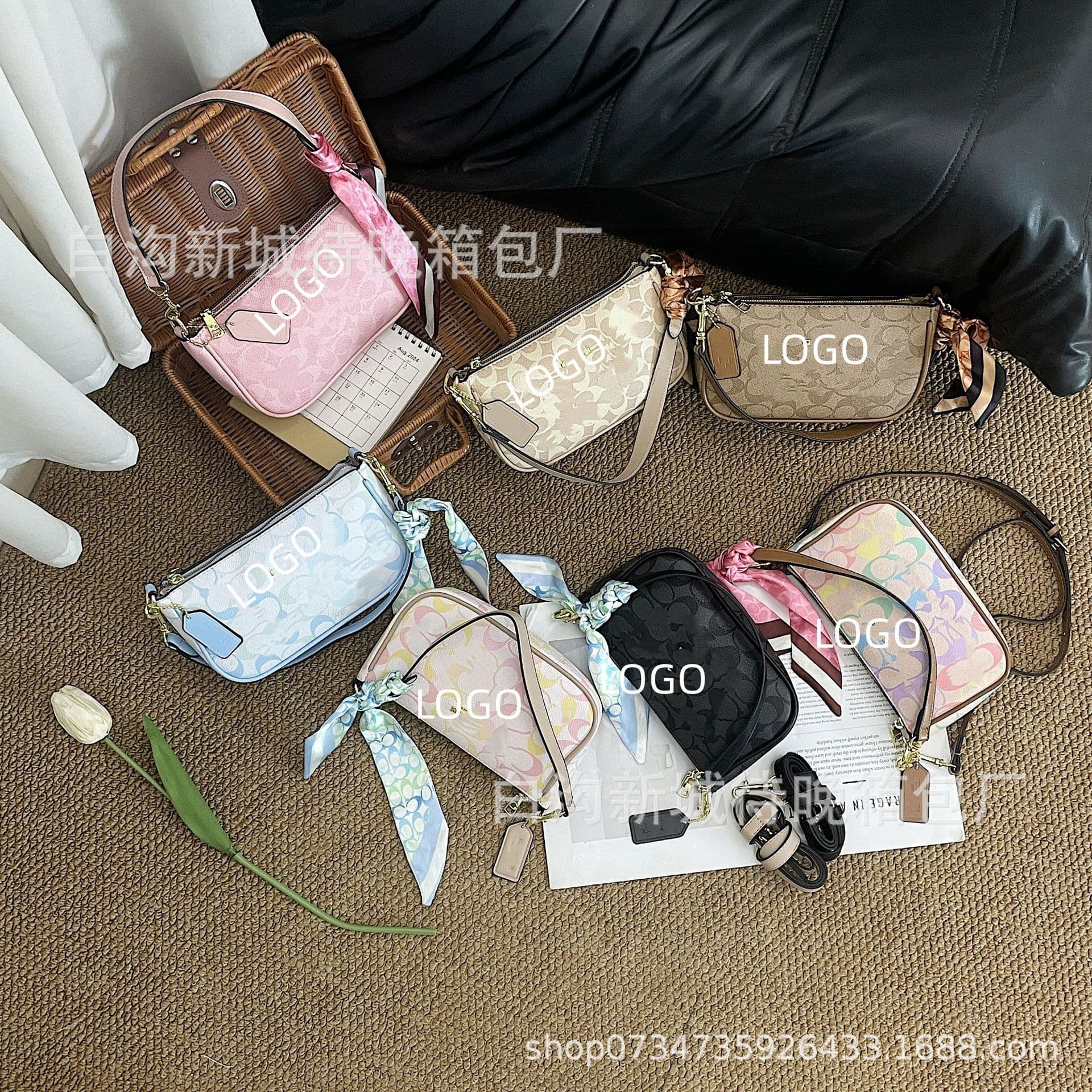 2026 New Cross-Border Women's Bag Versatile Trendy Letter Underarm Bag Export European and American Fashion Personality Bag