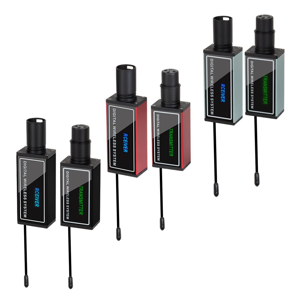 Wired to Wireless Microphone Transmitter Receiver Mic Mixer Camera Plug-in XLR Wireless System
