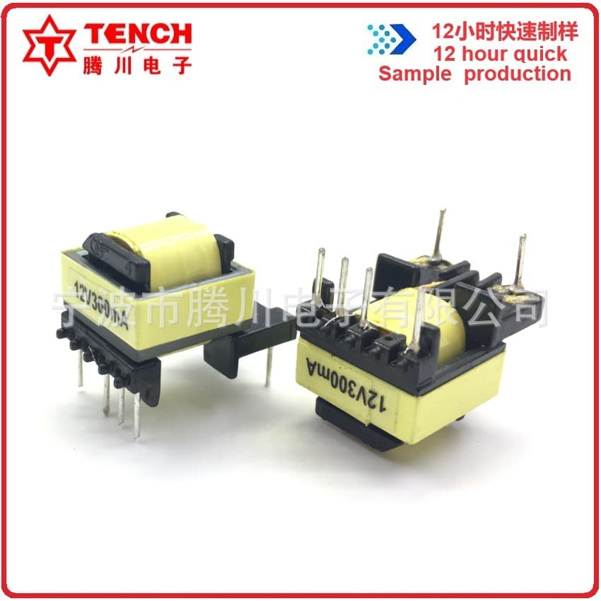 Tengchuan EE13 Horizontal Extended 5+2 12V0.3A Air Fryer Small Appliance High-Frequency Transformer Safety Certified