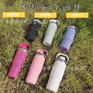 Cross-border 30oz Double Straw Ice Tumbler 304 Stainless Steel Double-layer Insulated Cup Sports Portable Car Cup with Handle