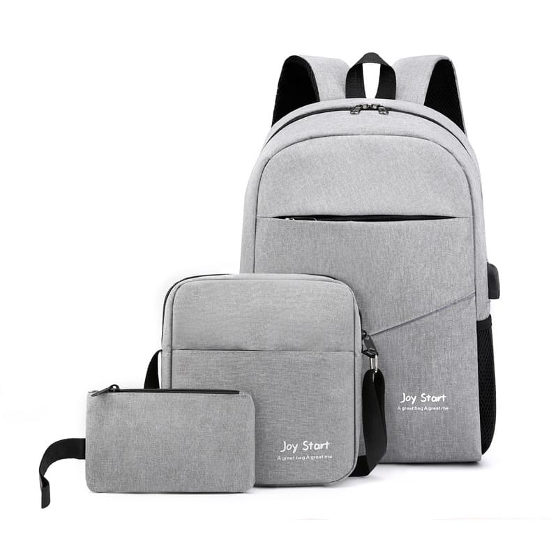 Cross-border new men's business backpack set with casual schoolbag and Korean-style women's outdoor travel bag