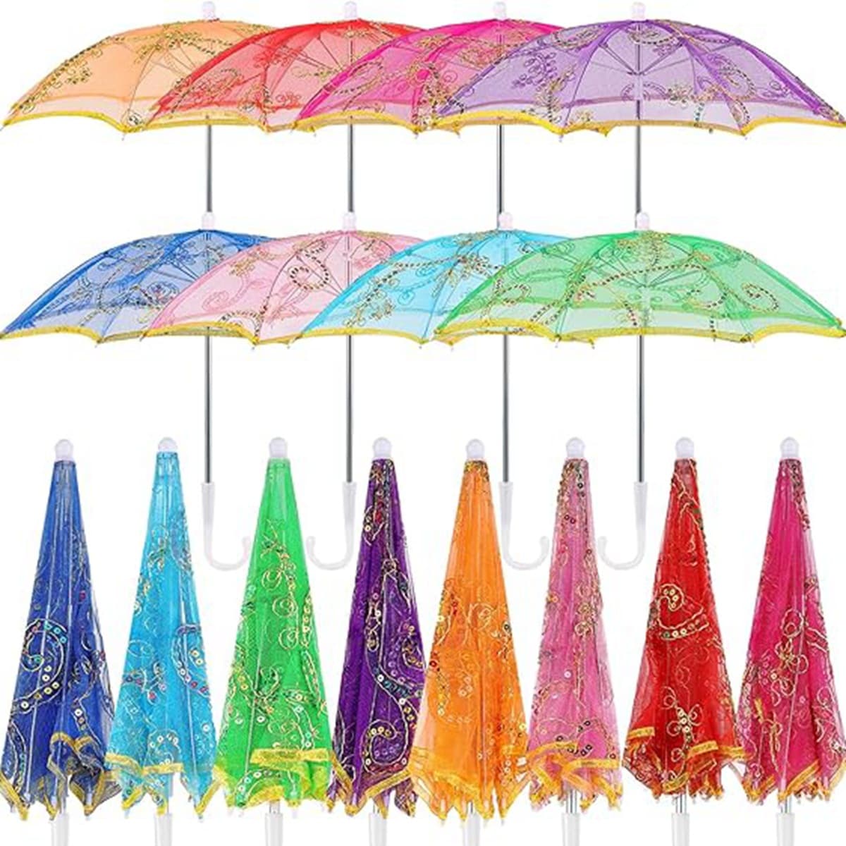 Mini Lace Embroidered Umbrella Craft Umbrella Doll Prop Umbrella Micro Photography Prop Umbrella Scene Decoration Umbrella Scenic Area