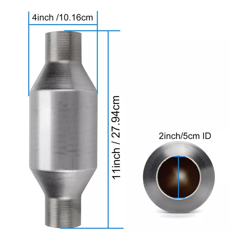 Universal three-way catalytic converter packages meeting Euro 1 and Euro 2 standards.
