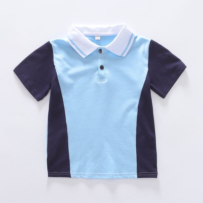 Summer Kids Short Sleeve T-Shirt Promotional Shirt Boys Girls Polo Shirt Parent-Child Matching Top Class Uniform School Uniform