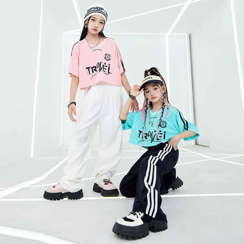 Girls' Hip Hop Dance Outfits Children's Fashion Performance Clothing Stage Show Models Kids' Street Dance Trendy Clothes