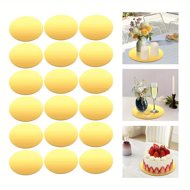 Cross-border Round Table Tray, Centerpiece for Tables, Candle Holder, Wall Wedding Dining Tray for Parties