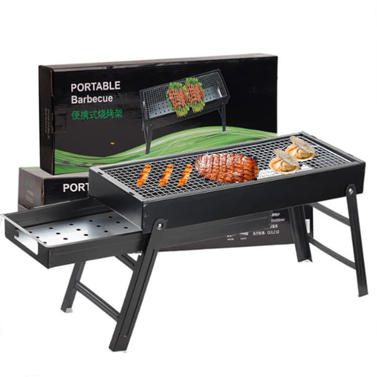 Thickened Large BBQ Grill Outdoor Portable Charcoal Grill BBQ Grill Folding Grill Stove Factory Direct