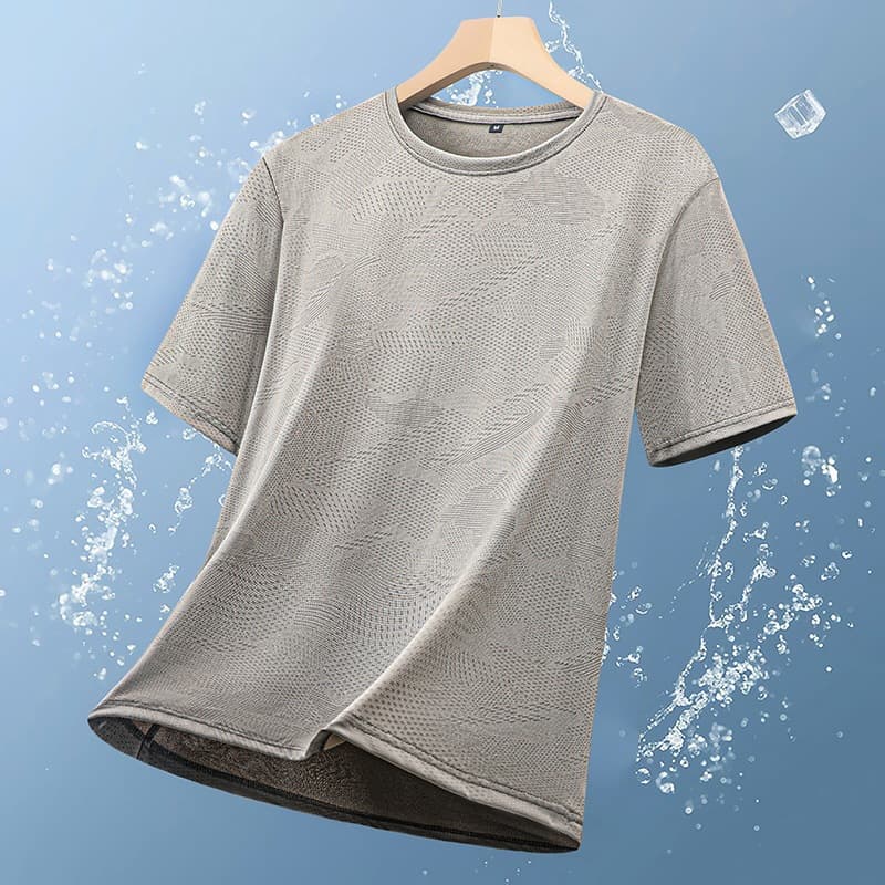 Men's Camouflage Short Sleeve T-Shirt Quick-Dry Breathable New 2026 Sportswear Short Sleeve Nylon European Size