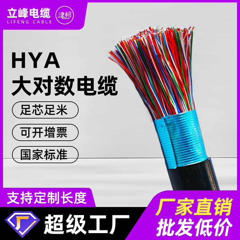 National Standard Oxygen-Free Copper HYA Communication Large Pair Count Indoor/Outdoor Telephone Cable 5, 10, 20, 25, 50, 100 Pairs 30