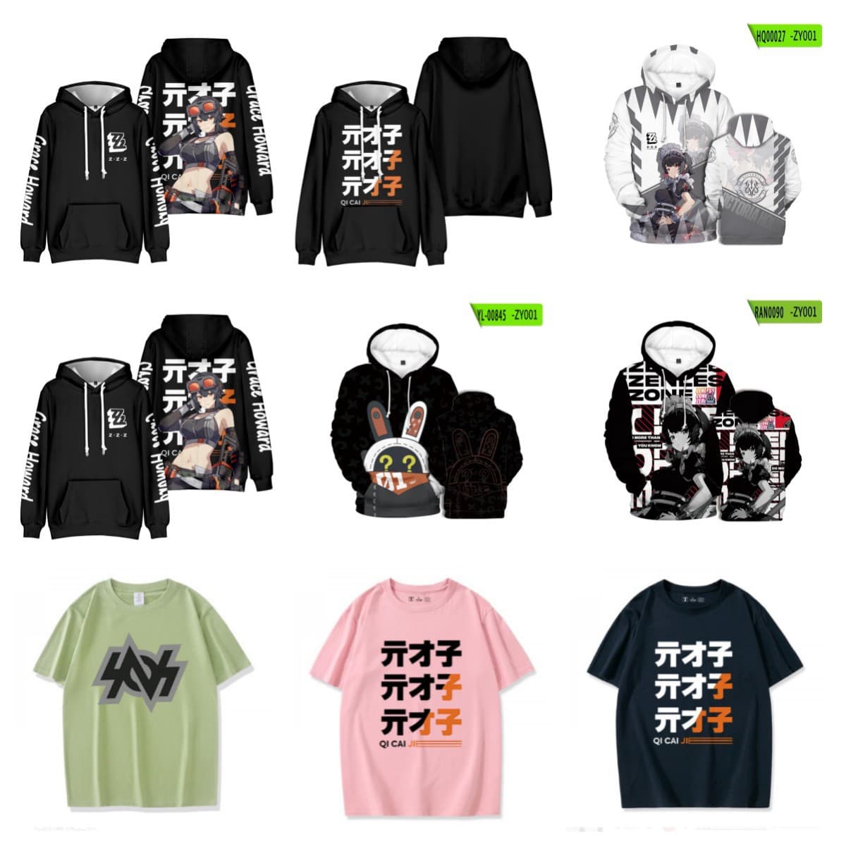 New Game Cos Hot-Selling Zenless Zone Zero Merchandise Personalized Street Hoodie 3D Digital Print Fashion Pullover