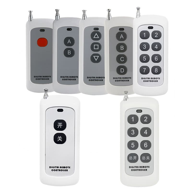 Long-Distance Four-Key Remote Control High Power 1000 Meter Remote Control 433MHz Fixed Code Learning Type 1527