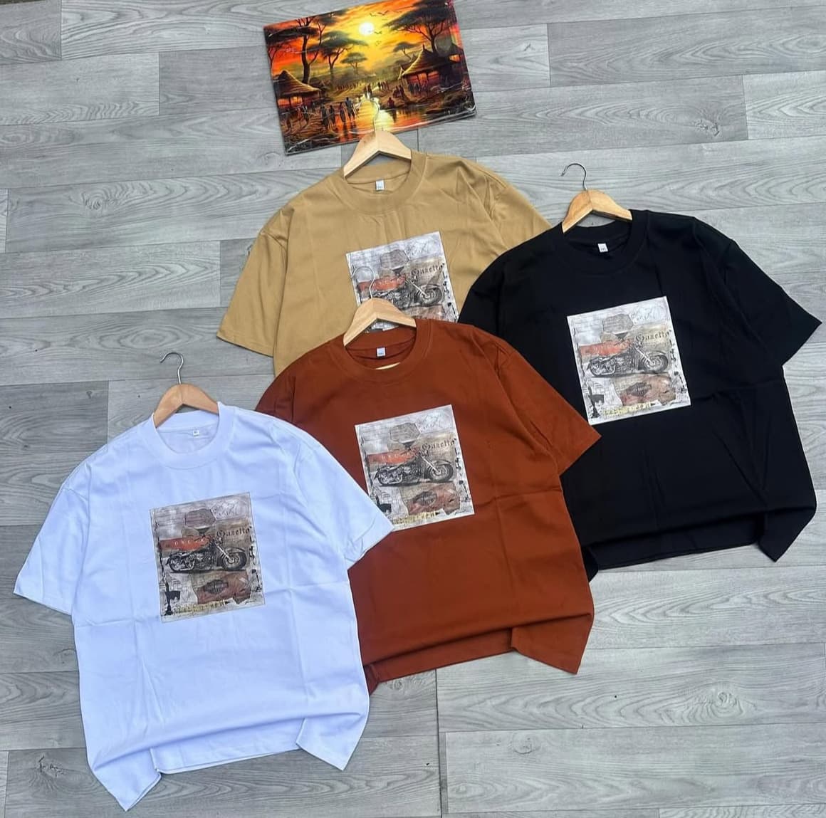 New Style Men's T-Shirt Trendy Brand Round Neck Loose Fit Short-Sleeved Top Wholesale Oversized Men's T-Shirt