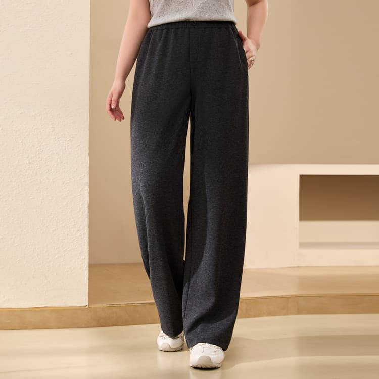 [Loose-fitting, slimming trousers] Slimming plus-size women's comfortable elastic waist casual trousers, new winter style for plus-size women.