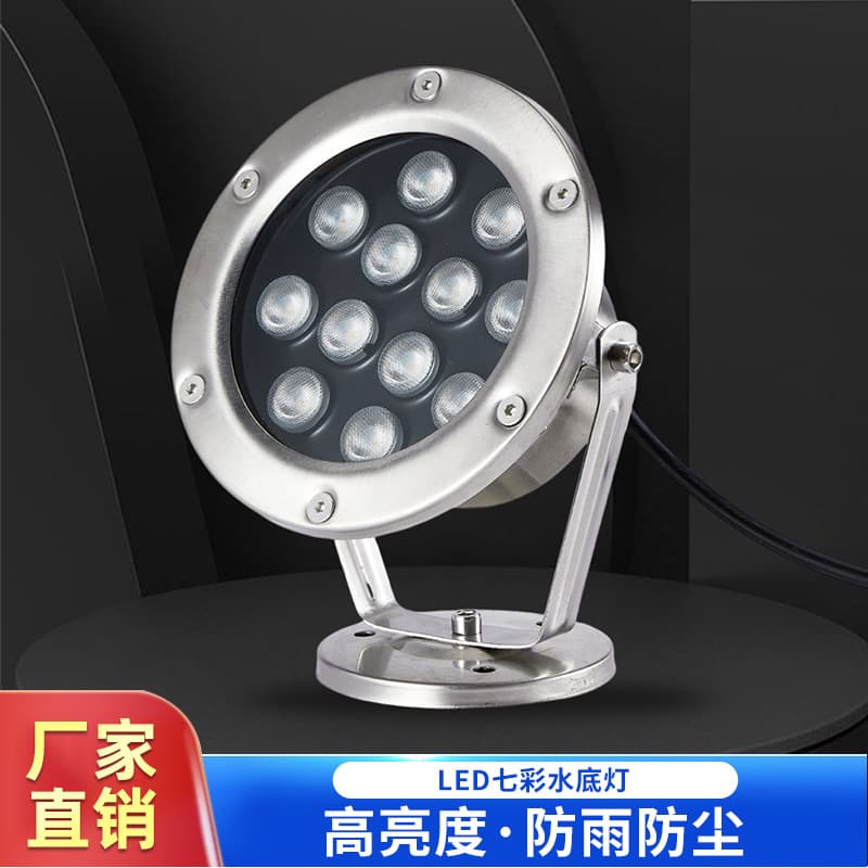 Underwater light LED waterproof underwater pool landscape fish pond multicolor aquarium pool rockery fountain spotlight 24V 12V