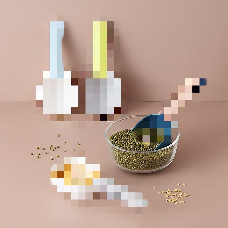 Cross-border multi-functional kitchen rice scoop plastic Nordic home measuring spoon and shovel for grains, flour, and mixed cereals