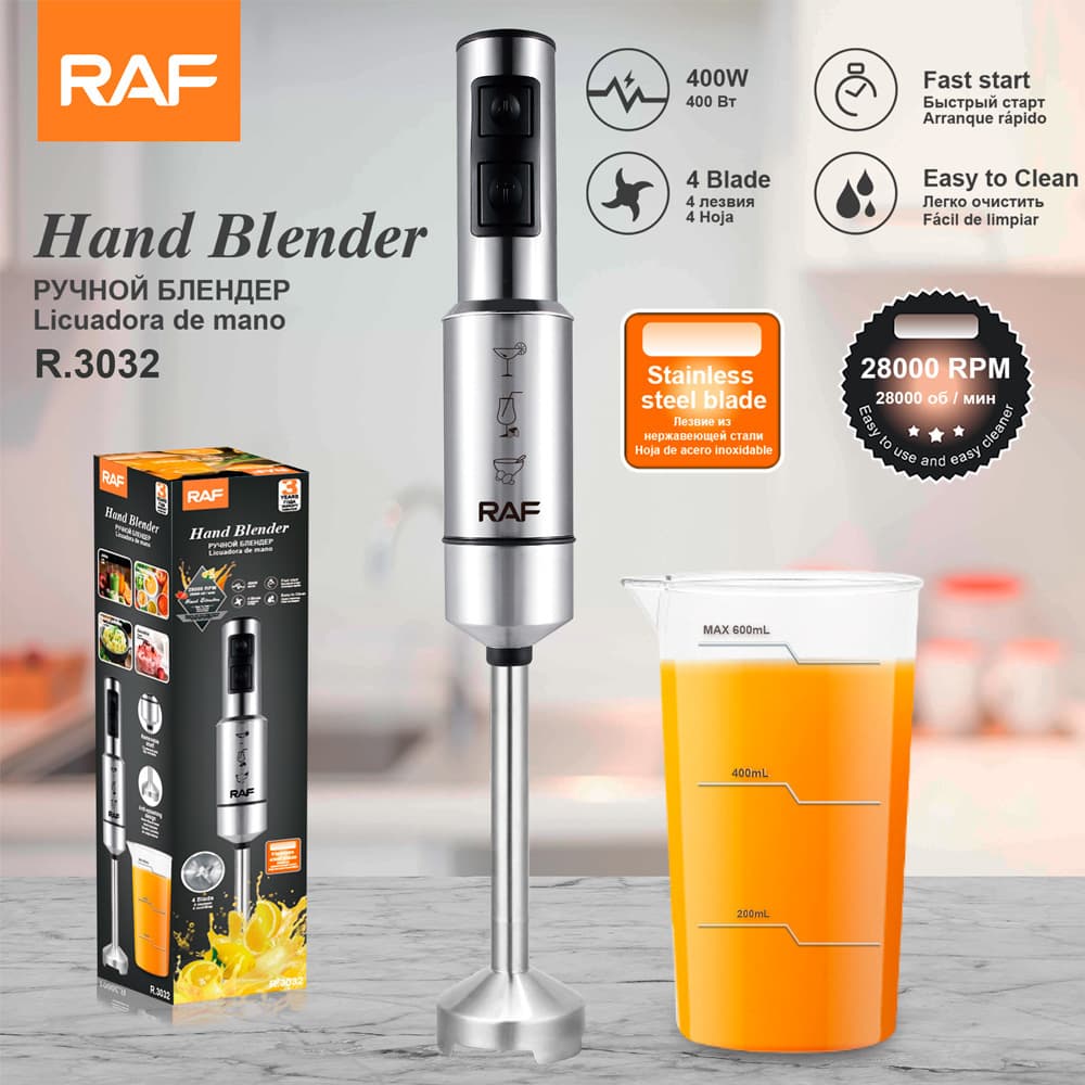 Raf European Standard Cross-Border Household Mixer Multi-Functional Portable Food Processor for Cooking, Baby Food, and Baking Handheld Blender Stick