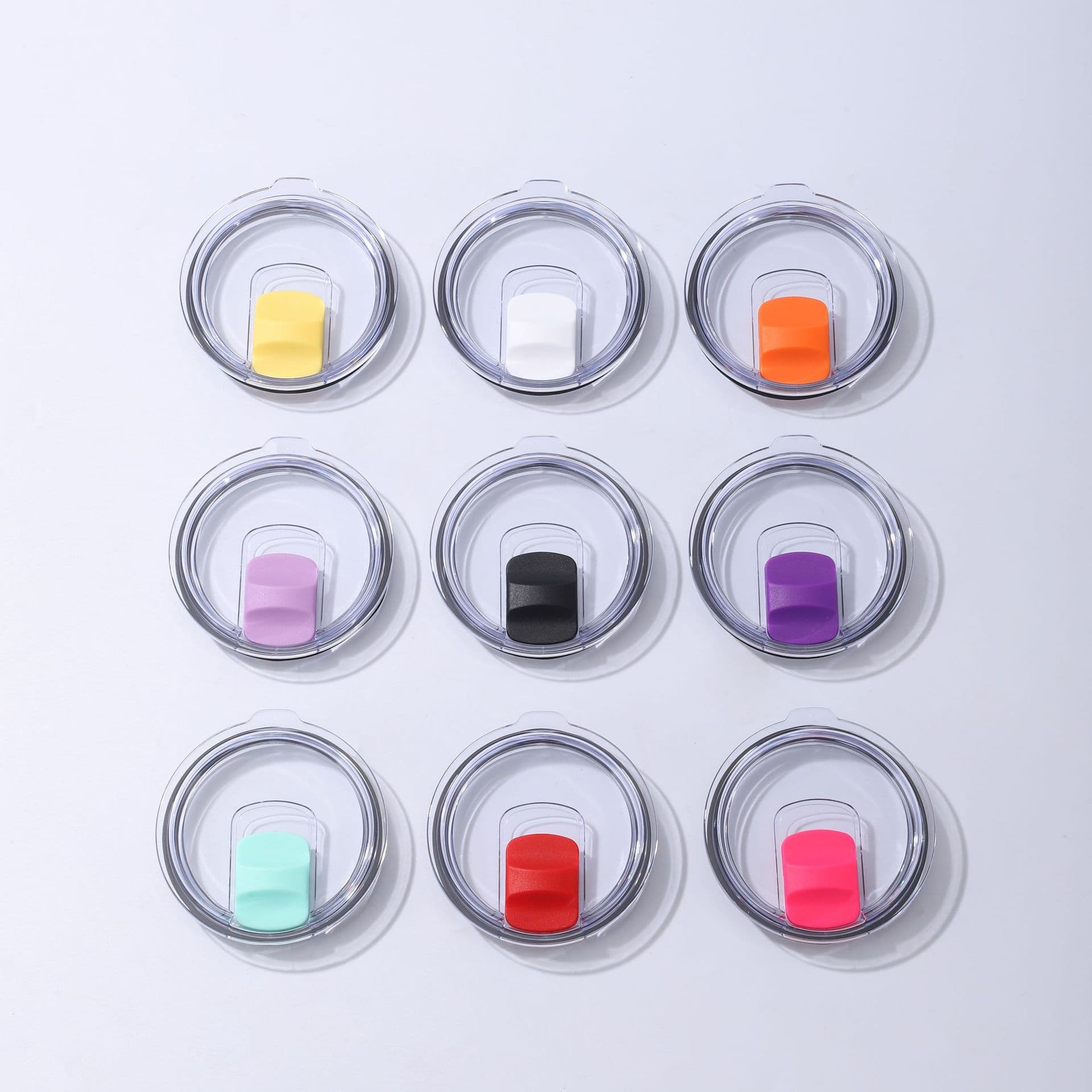 Cross-border direct supply SK magnet lids for 30oz/20oz ice domes, car cup and beer mug push-tab covers, customizable colors.