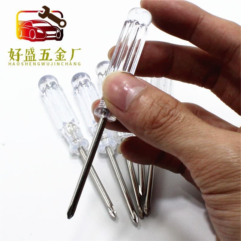 90mm long crystal clear 3.0mm Phillips screwdriver, 3mm small screwdriver, 3mm Phillips screwdriver