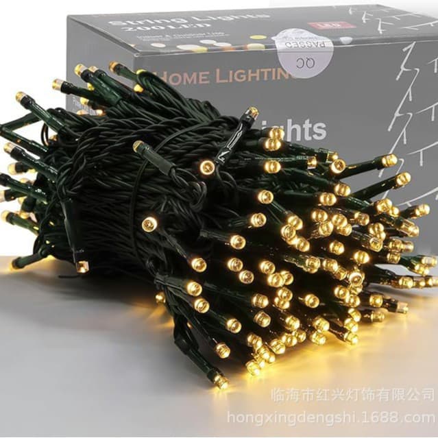 Cross-border Amazon LED String Lights Camping Lights Solar String Lights Outdoor Waterproof Christmas Decorative Lights