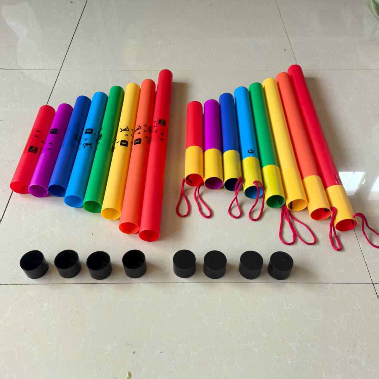 Orff Instrument, Early Childhood Education Teaching Aid, Percussion Instrument, Tone Bar Set, 8-Note Tube, 8-Note Chime Bar
