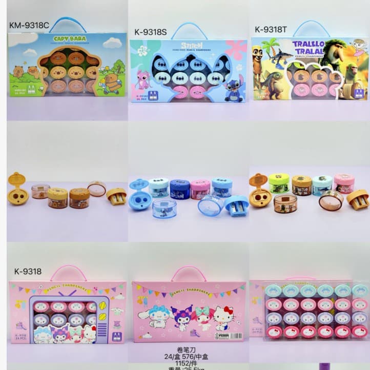 KM-9318 New Cartoon Kapibala Pencil Sharpener, Creative and Cute Double-Hole Pencil Sharpener, Portable Mini Pencil Sharpener