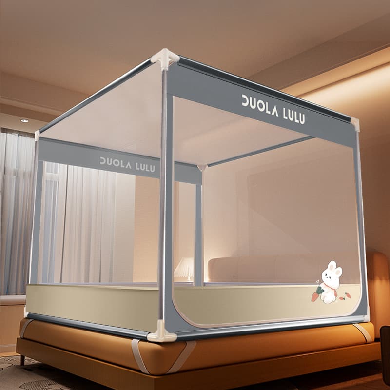 Mosquito Net for Home Bedroom 2026 New Model Anti-Fall Net with Full Bottom Cover for Infants and Children, Fully Enclosed, Thickened to Prevent Falling from Bed, with Reinforced Mesh