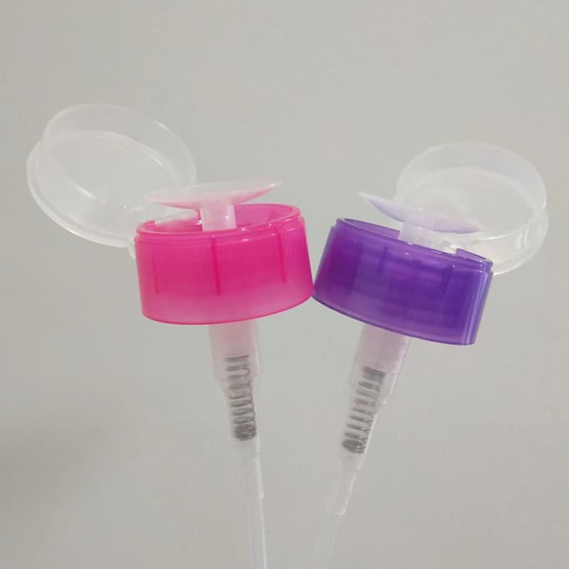 Factory supply 28mm nail polish pump and nail polish remover pump, press-type pump head, flip-top nail polish remover pump