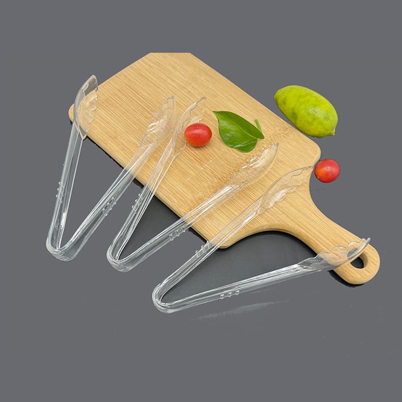 PC Food Tongs, Transparent Acrylic Bread Tongs, Multi-purpose Spicy Skewer, Cake, Bread Baking, Buffet Tongs